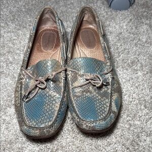 Sperry Blue and Tan Moccasins with Flexible Sole